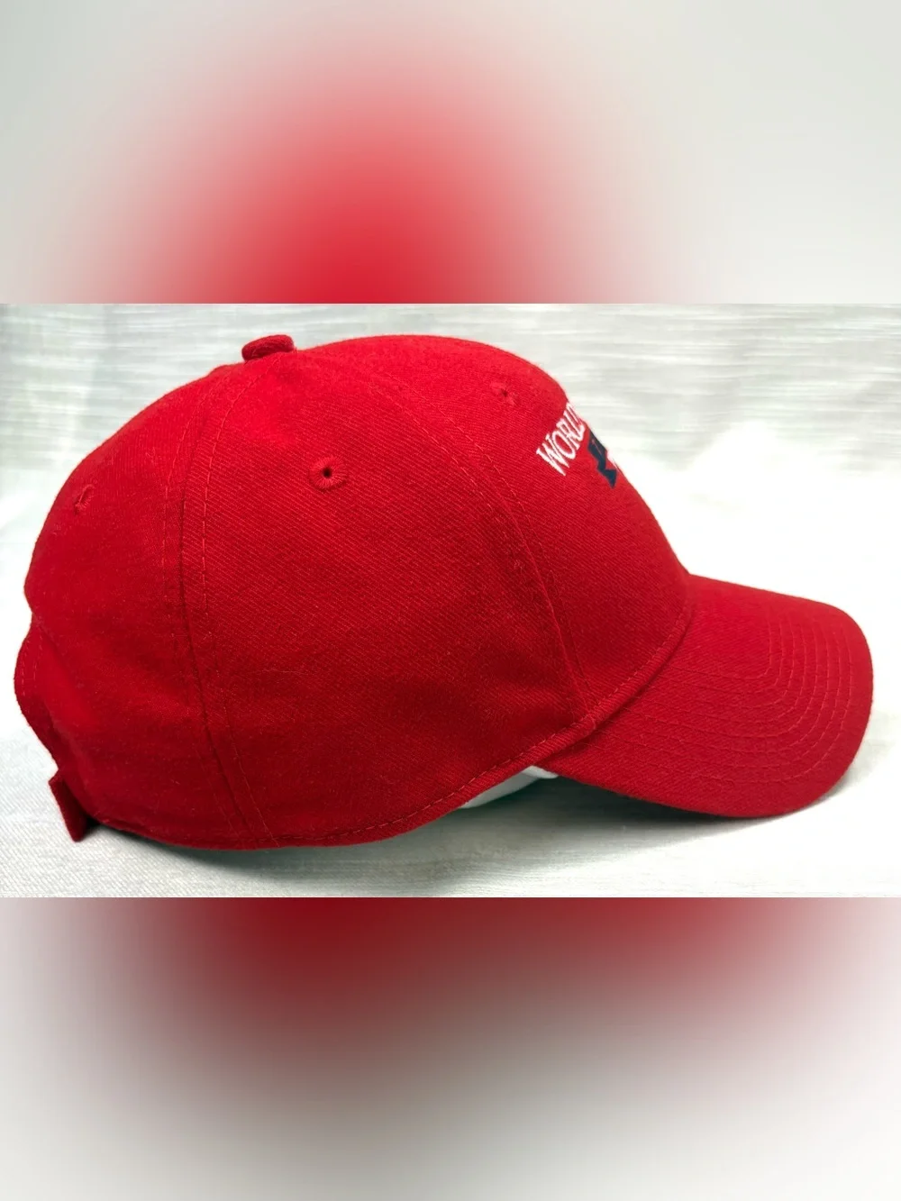 New Era Red Texas Rangers World Series 2010 Cap with White and Navy Embroidery